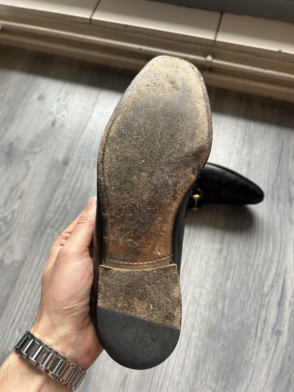 Gucci Black Horsebit Loafers in Leather Size US 7 / EU 40 - 7 Thumbnail