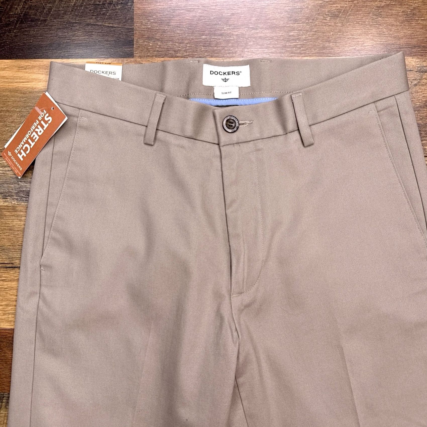 Dockers Dockers Signature Khaki Pants Mens 29x32 Tan Slim Performance New Size US 29 - 4 Thumbnail