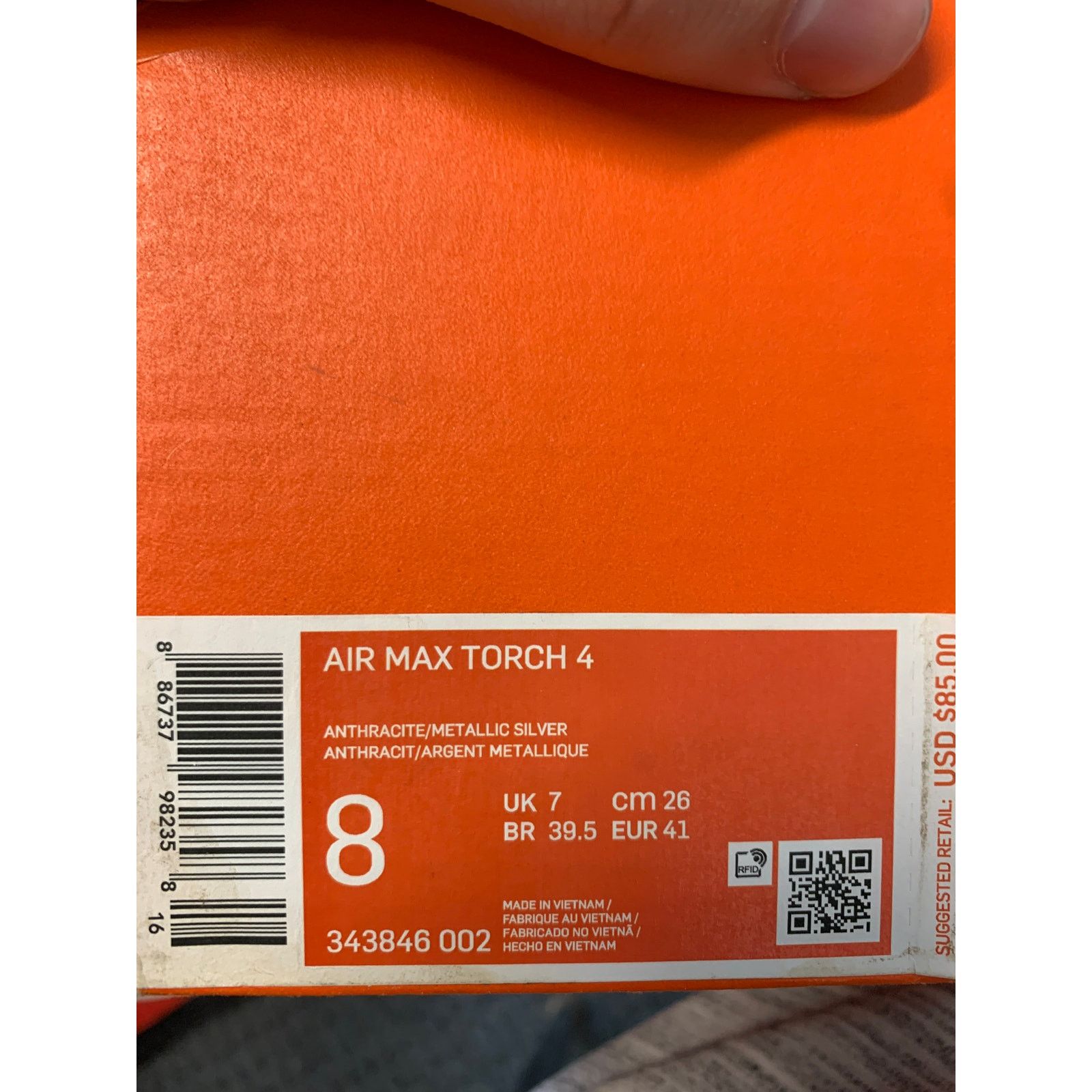 Nike Nike Air Max Torch 4 Black Silver Size 8 Used Size US 8 / EU 41 - 8 Thumbnail