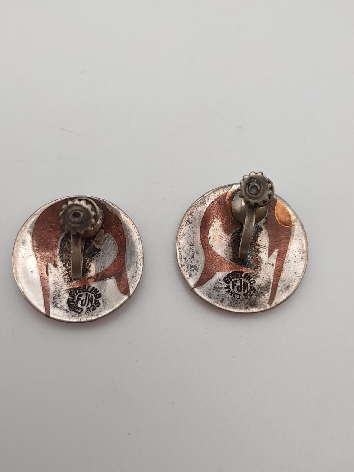 Other Taxco FJM Sterling Silver Modernist Earrings 8.2g Size ONE SIZE - 3 Thumbnail
