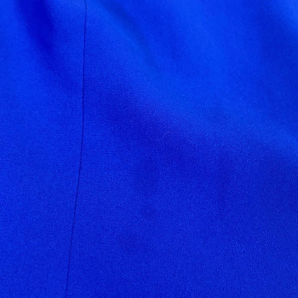 Designer Alice + Olivia l Silk Cobalt Blue High Neck Blouse Medium Size M / US 6-8 / IT 42-44 - 9 Thumbnail