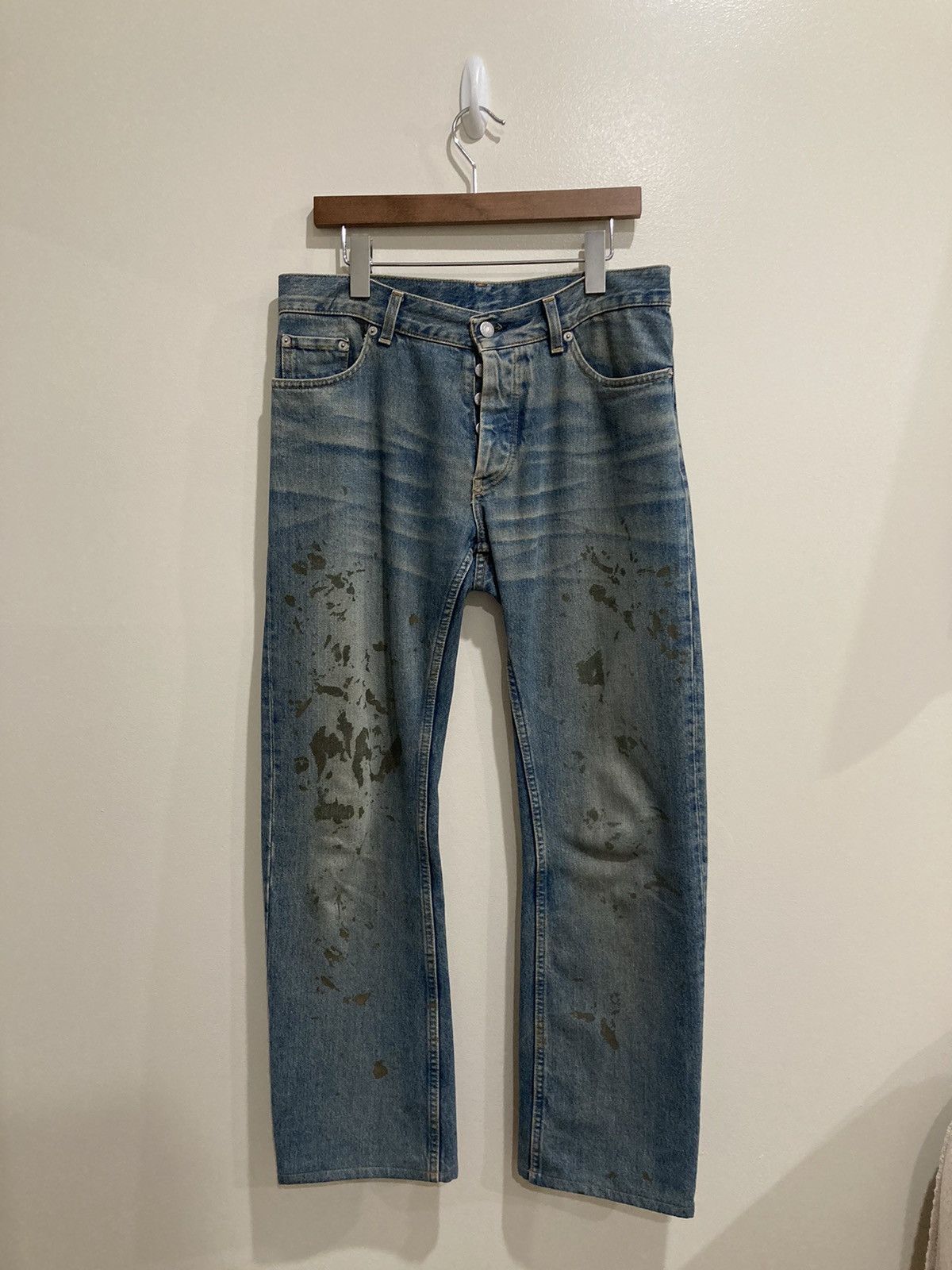 image of Helmut Lang Gold Painters in Blue, Men's (Size 31)