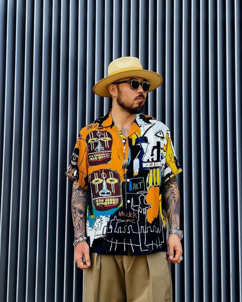 Wacko Maria WACKO MARIA Basquiat Short Sleeve Shirt 21ss Hawaiian Shir Size US M / EU 48-50 / 2 - 7 Thumbnail