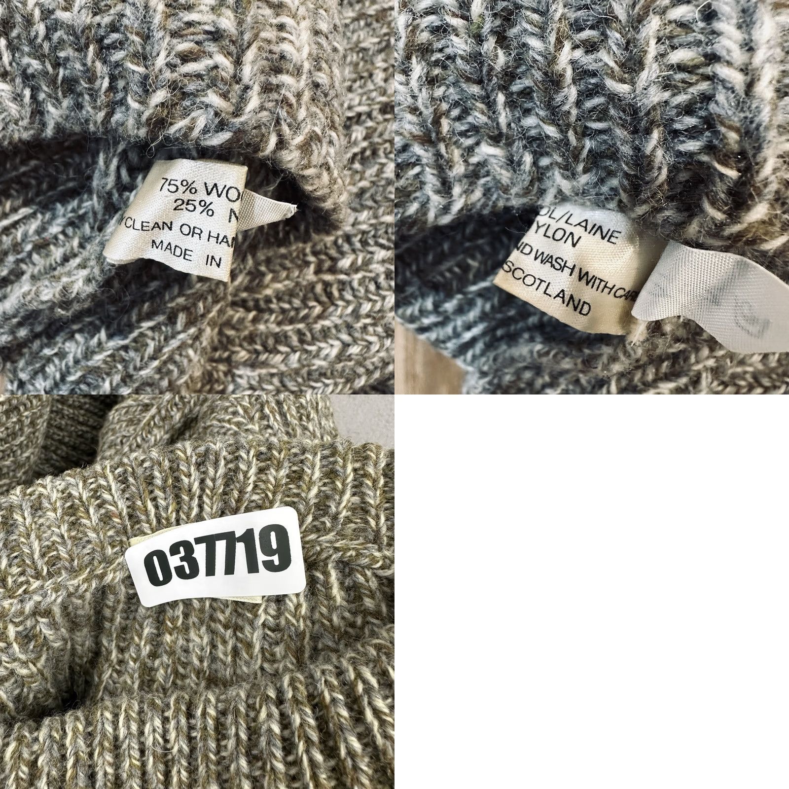 CO VINTAGE Dunn & Co Kilspindie Sweater Men XL Brown Earth Tone Ribbed Wool Marled Pullover Knit Wool Solid Pattern Casual Preppy Collarless Long Sleeve Size US XL / EU 56 / 4 - 8 Thumbnail