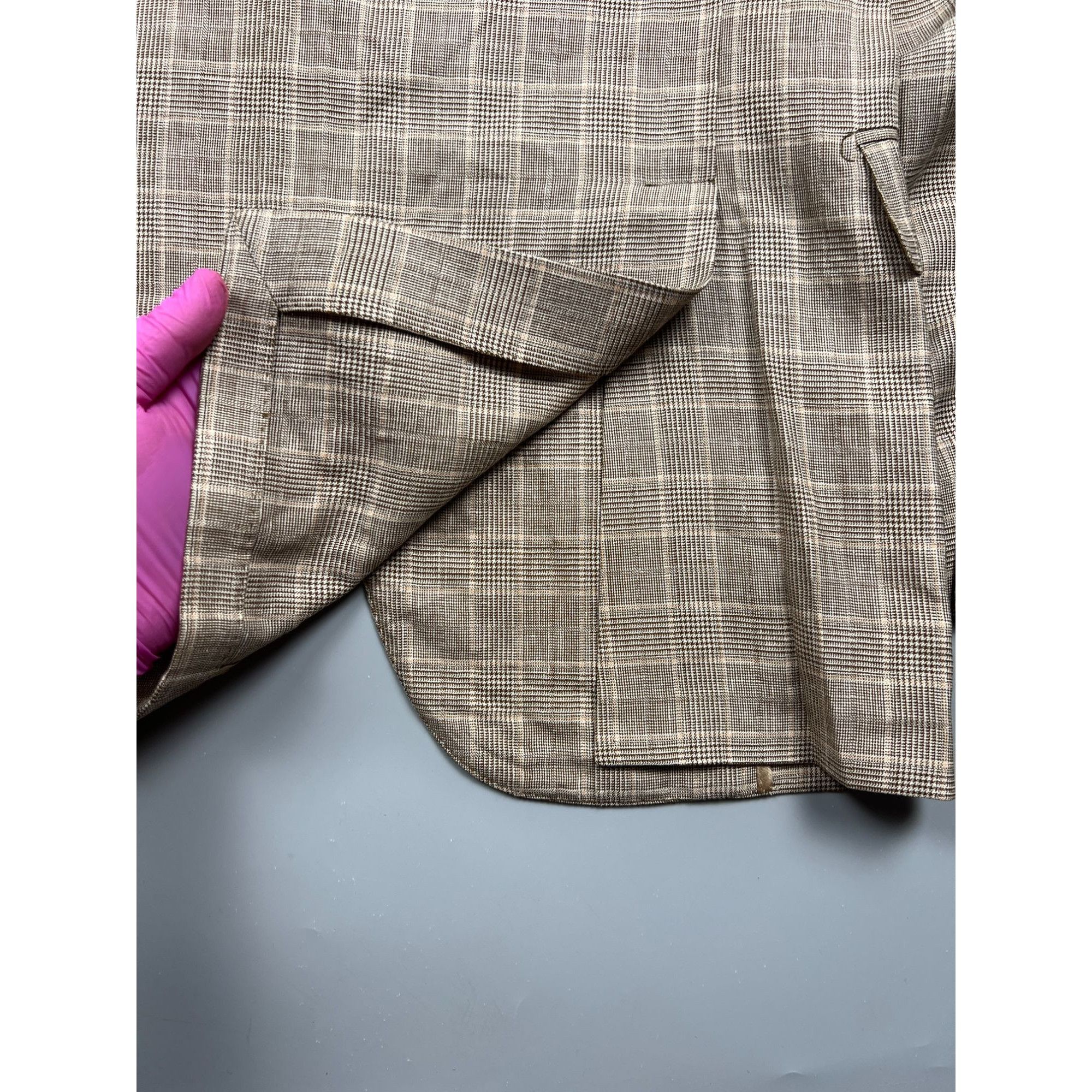 Loro Piana Flannel Bay Napoli Ing Loro Piana Linen Blend Blazer (Y0880) Size 40R - 13 Thumbnail