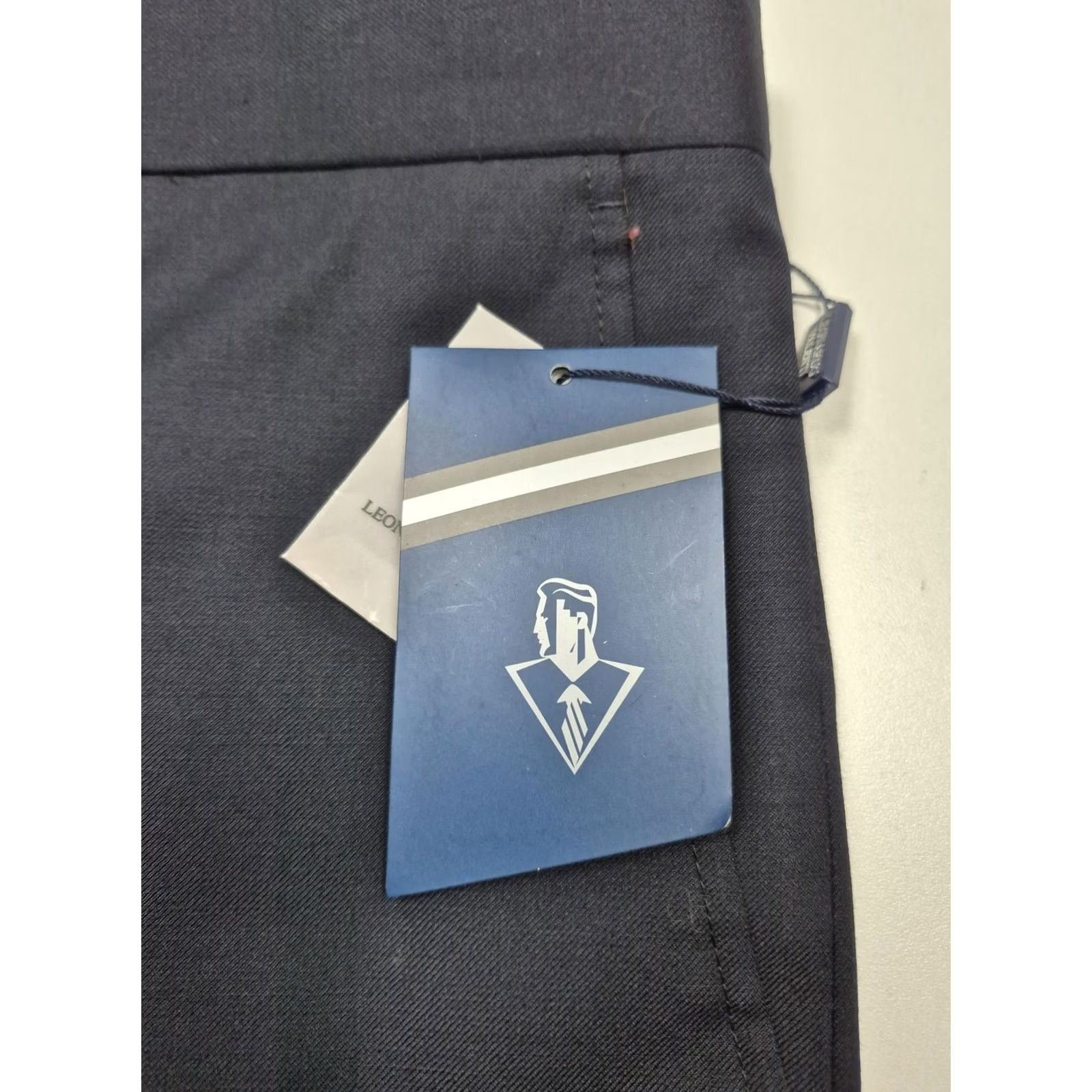 Valentino Leonardo Valenti Suit Pants Mens 40x34 Blue Wool Flat Front Unhemmed NWT 2 Piece Formal Wool Dress Pants Mens Blue 40W/40 Size 40R - 3 Thumbnail
