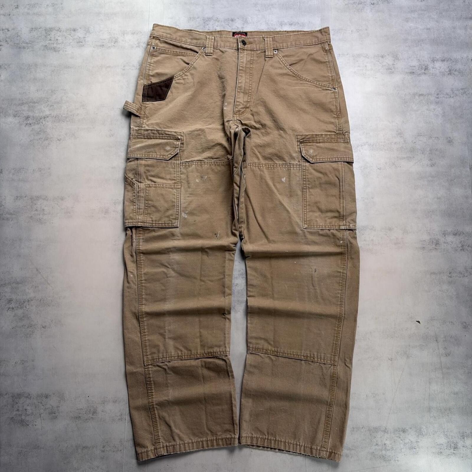 Wrangler Y2K Wrangler Distressed Baggy Double Knee Carpenter Pants Size US 36 / EU 52 - 2 Thumbnail