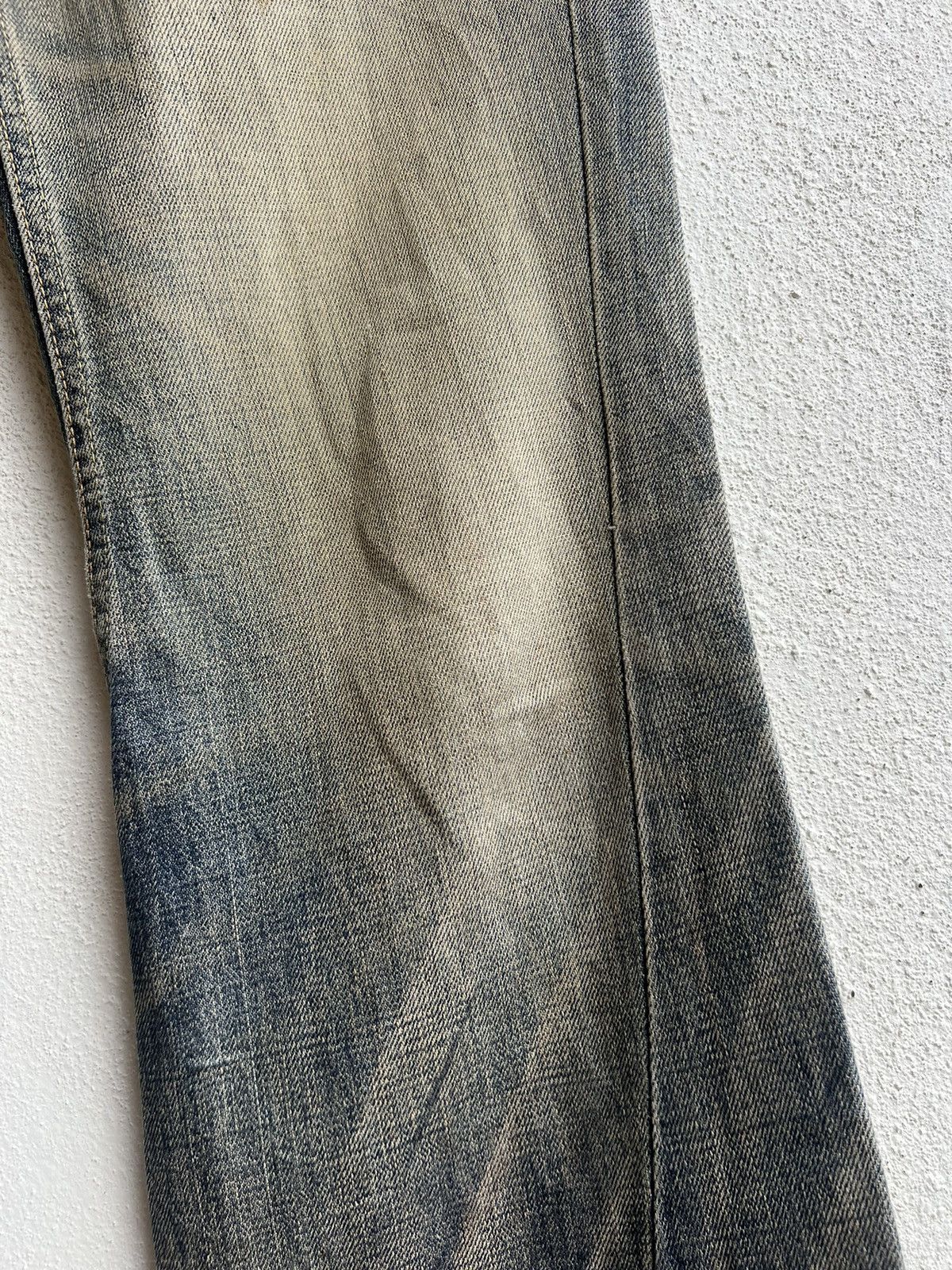 Vintage Vintage Tornado Mart Japan Distress Mud Denim Flare Jeans Size US 31 - 14 Thumbnail