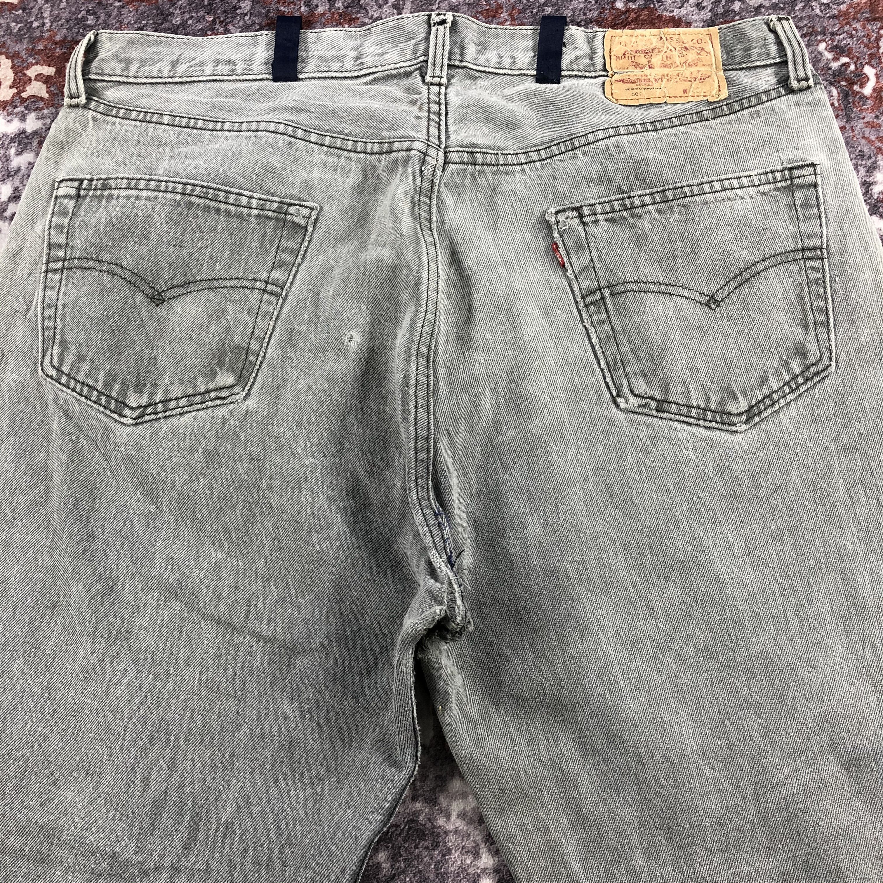 Levi's × Vintage 90s Vintage Ash Grey Levis 501 Jeans-JM2642 Size US 38 / EU 54 - 5 Thumbnail