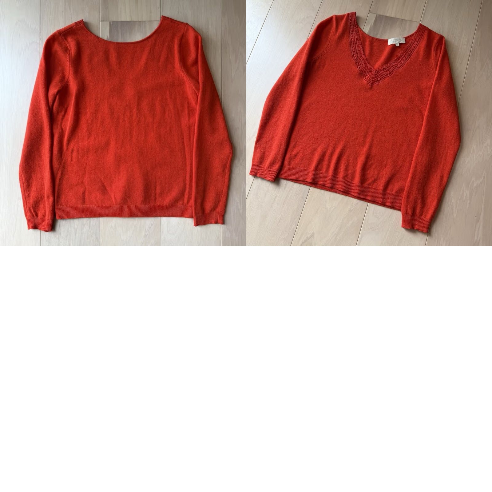 Vintage Sezane Janelle Sweater Women's Small Red Wool Cashmere Glam Boho New York Size S / US 4 / IT 40 - 8 Thumbnail