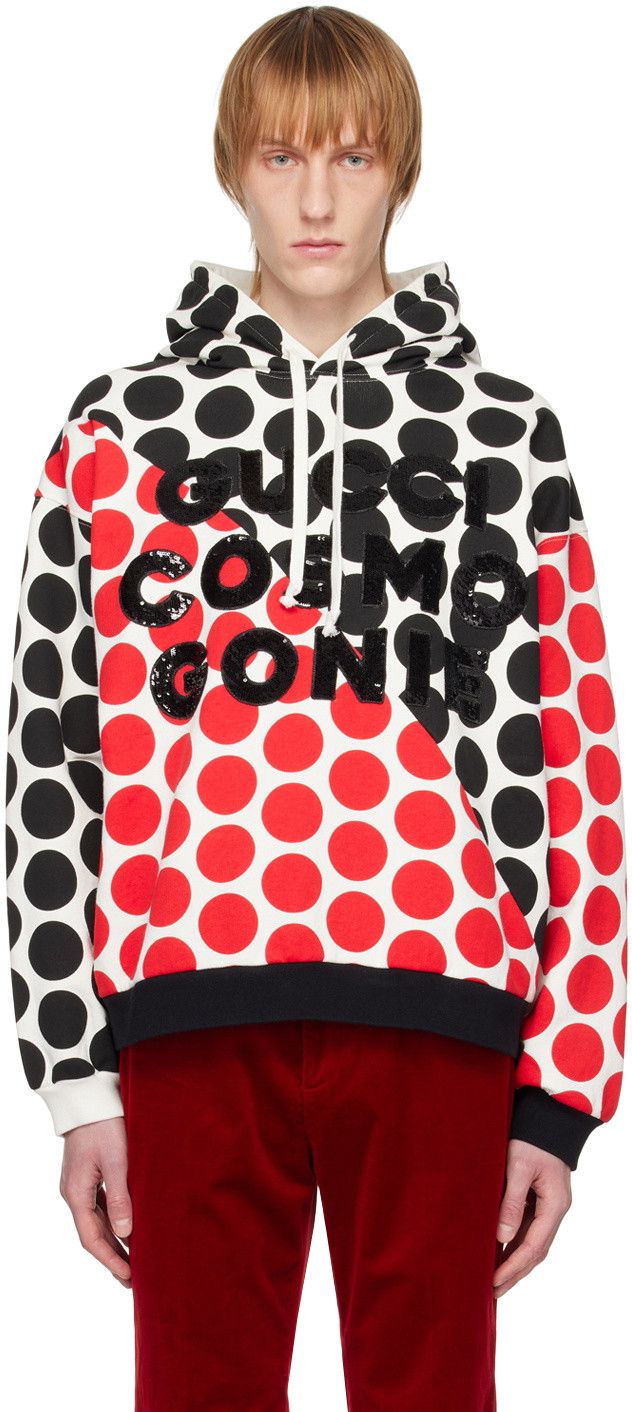 Gucci M - Gucci Cosmogonie Hoodie Sequins Polka Dot Red Black Size US M / EU 48-50 / 2 - 2 Thumbnail