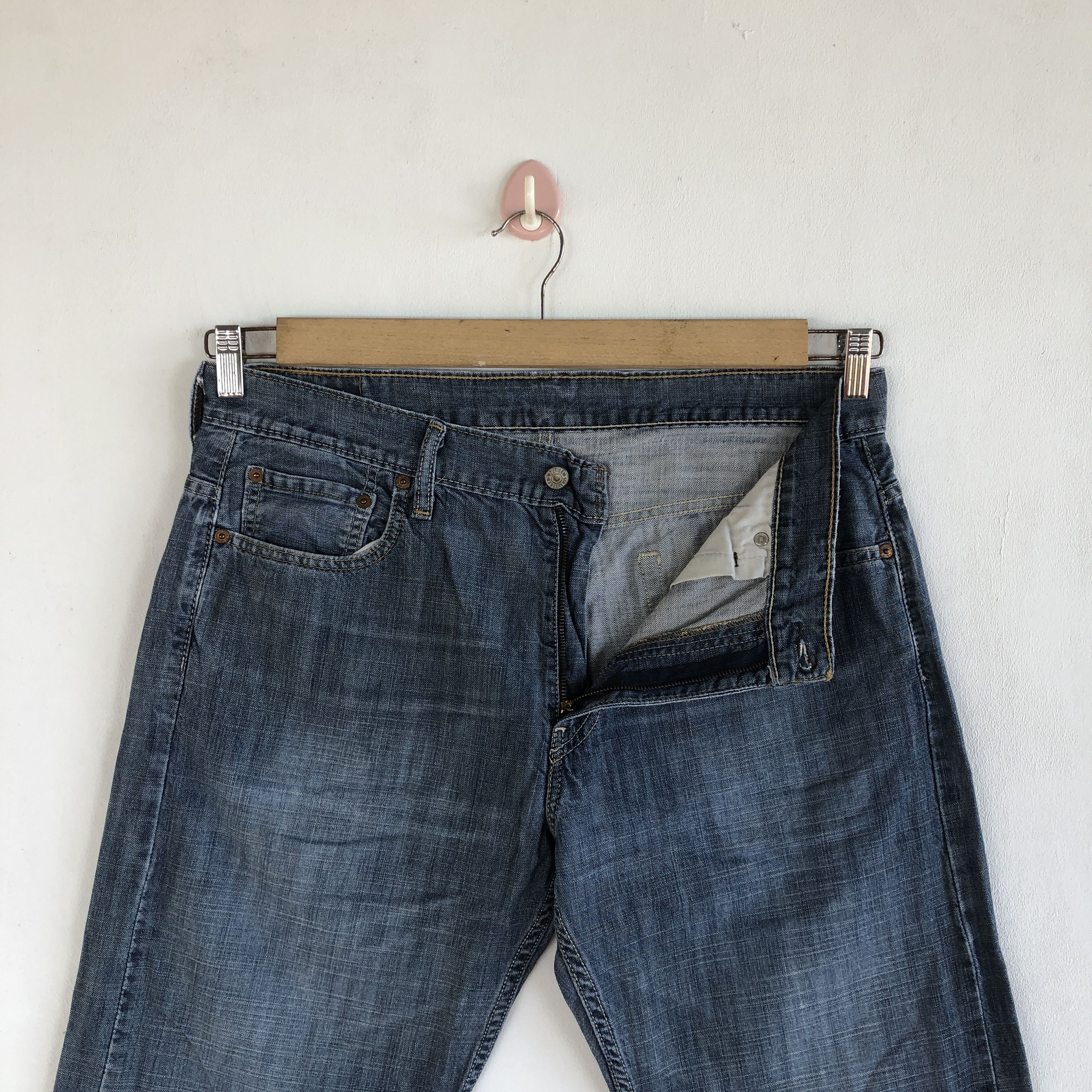 Levi's Crazy Y2K Baggy Levi's 569 Jeans Dark Blue Levis Cyber Denim Size US 34 / EU 50 - 6 Thumbnail
