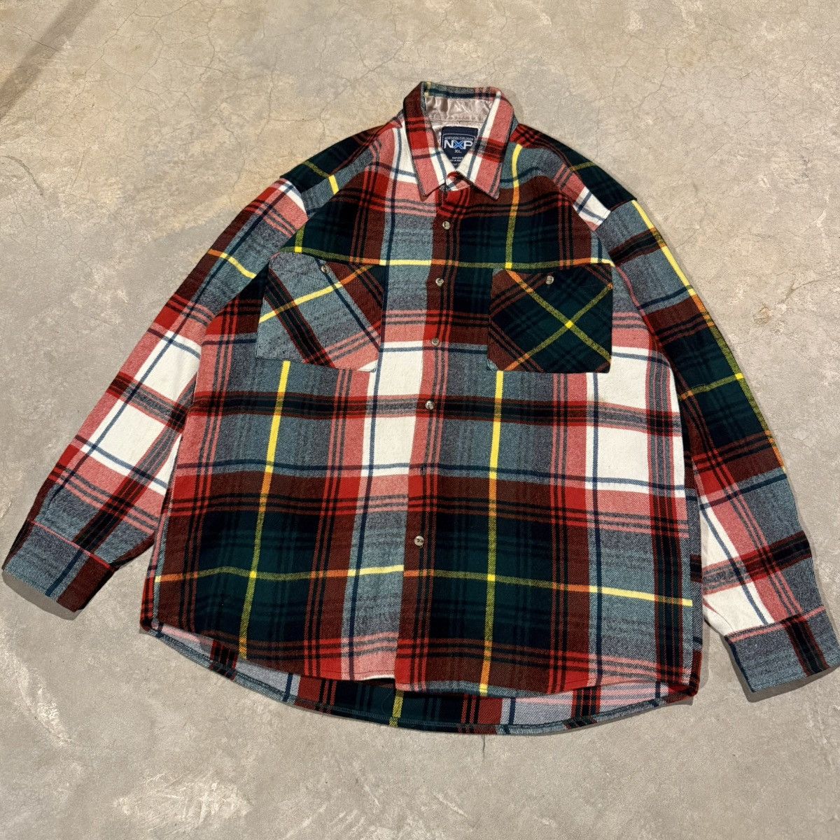 Vintage Vtg 2000s Faded Distressed Flannel Shirt ERD Grunge Skater Size US XL / EU 56 / 4 - 2 Thumbnail