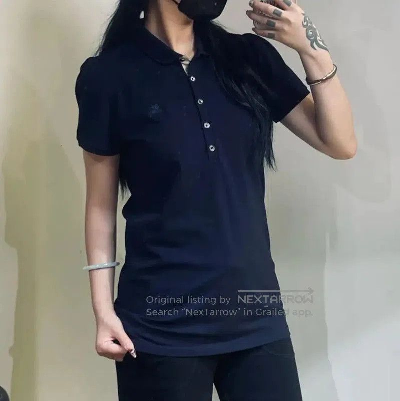 Other Burberry Black Cotton Embroidered Short Sleeve T-Shirt. Size S / US 4 / IT 40 - 6 Thumbnail