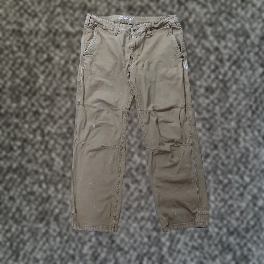 Eddie Bauer Eddie Bauer Pants Straight Leg Khaki Beige 34x30 Men’s Canvas Distressed Casual Workwear Size US 34 / EU 50 - 1 Thumbnail