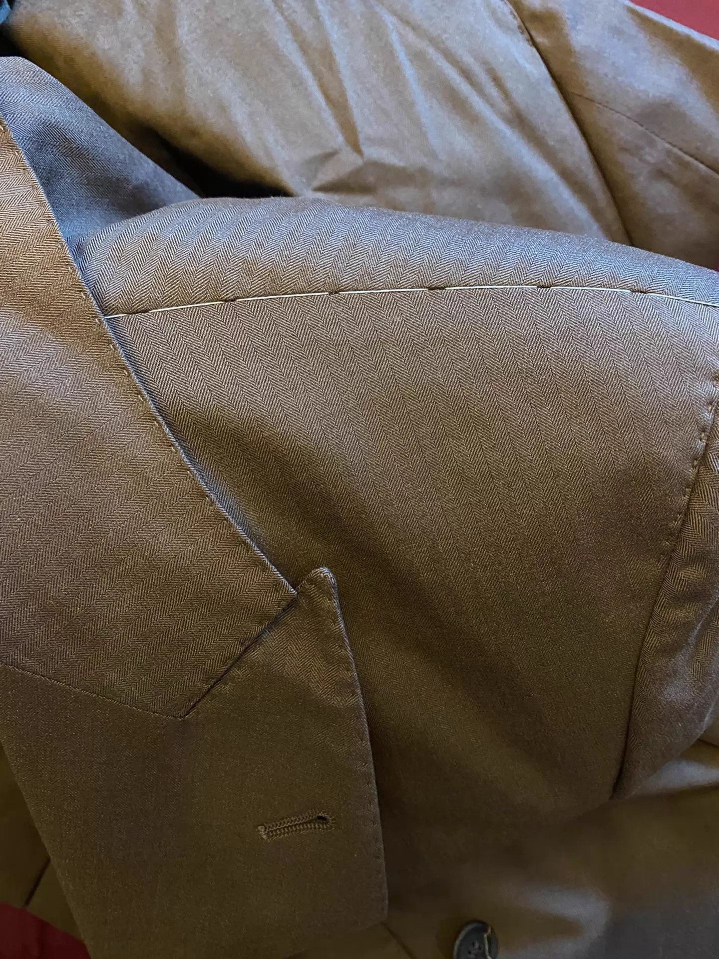 Brunello Cucinelli BC Double-Breasted Herringbone Cashmere Blazer Size 50 Size 50R - 6 Thumbnail