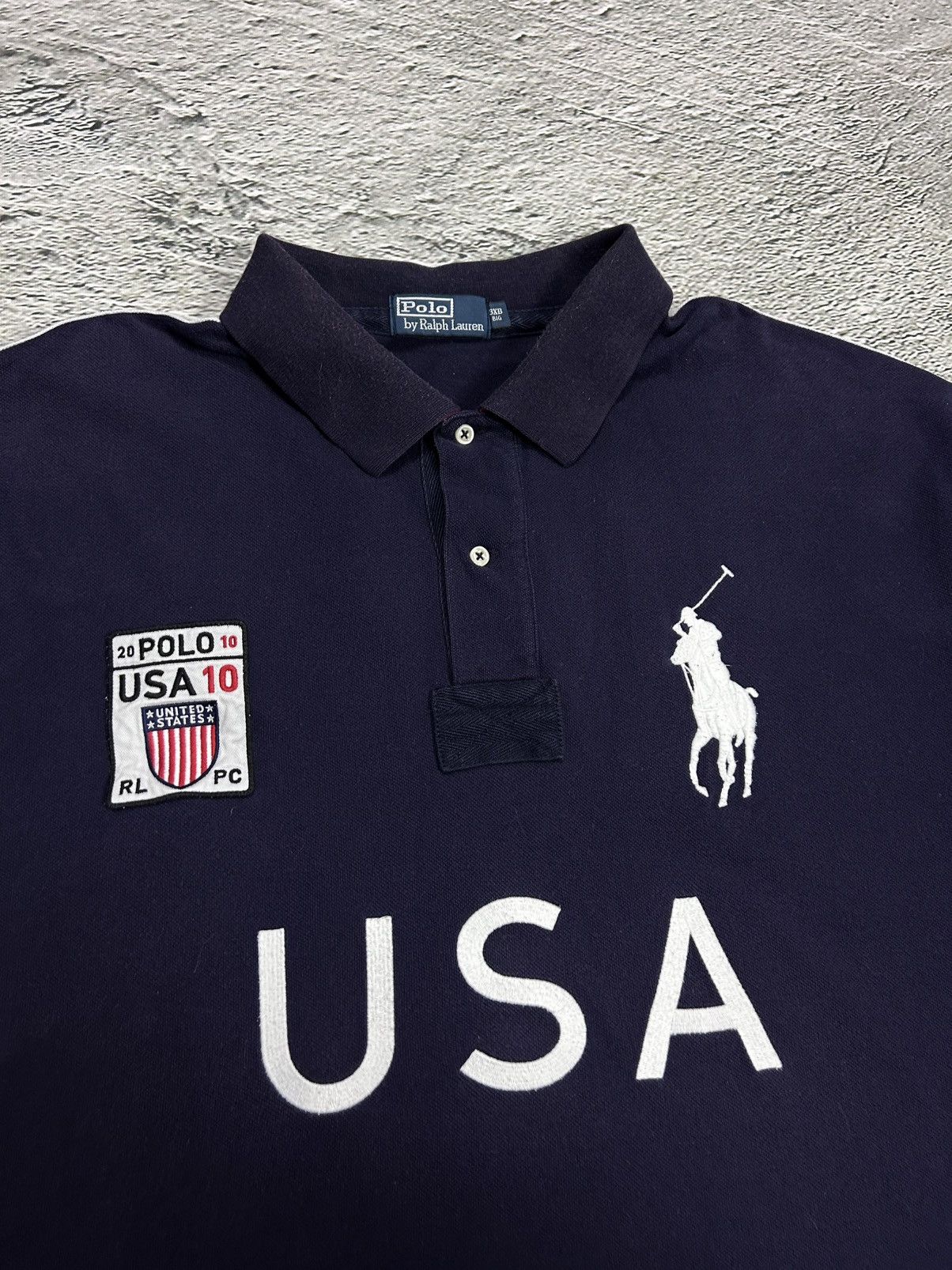 Polo Ralph Lauren × Ralph Lauren × Vintage Chief Keef Polo Ralph Lauren USA vintage shirt navy blue Size US XXL / EU 58 / 5 - 2 Thumbnail
