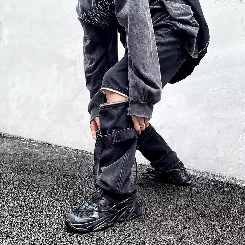 Japanese Brand × Jean Retro Detachable Zipper Wide Leg Design Cargo Pants Size US 30 / EU 46 - 2 Thumbnail