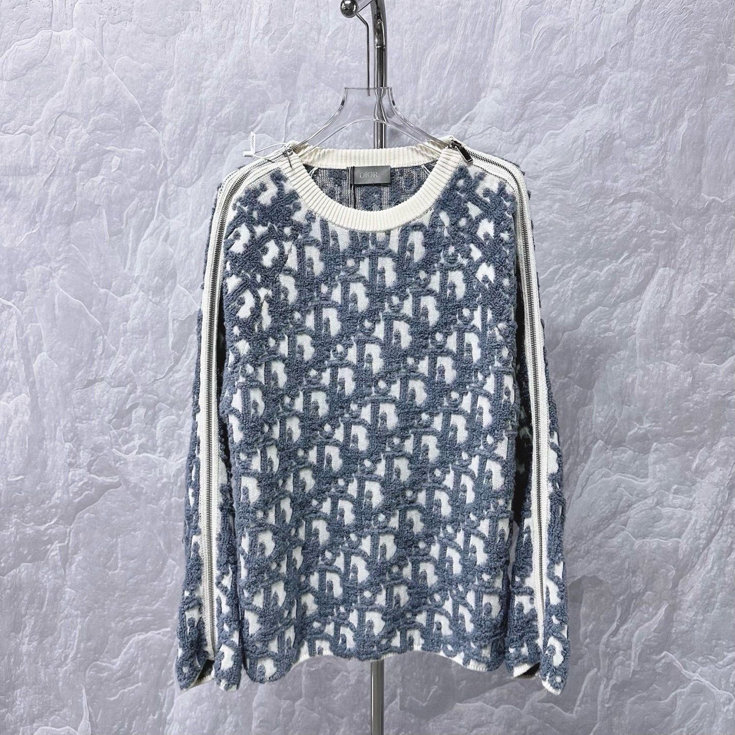 Dior Dior SS24 Zip All-over Wool Sweater Size US M / EU 48-50 / 2 - 1 Thumbnail