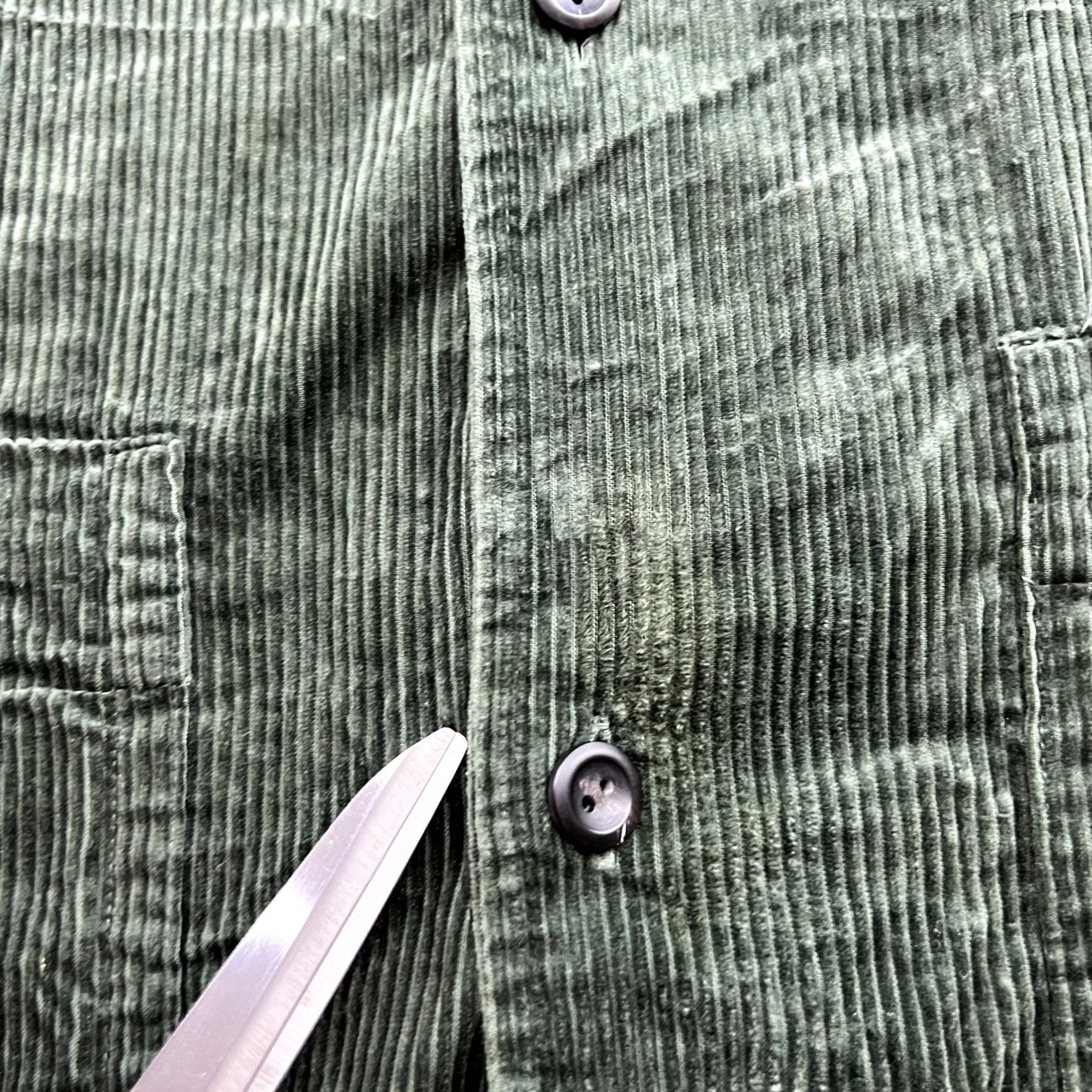 Eton ETON Button-Up Shirt Mens Corduroy Green Large Long Sleeve Pockets Slim Fit Casual Casual Shirt Mens Green Corduroy Pockets Size US L / EU 52-54 / 3 - 3 Thumbnail