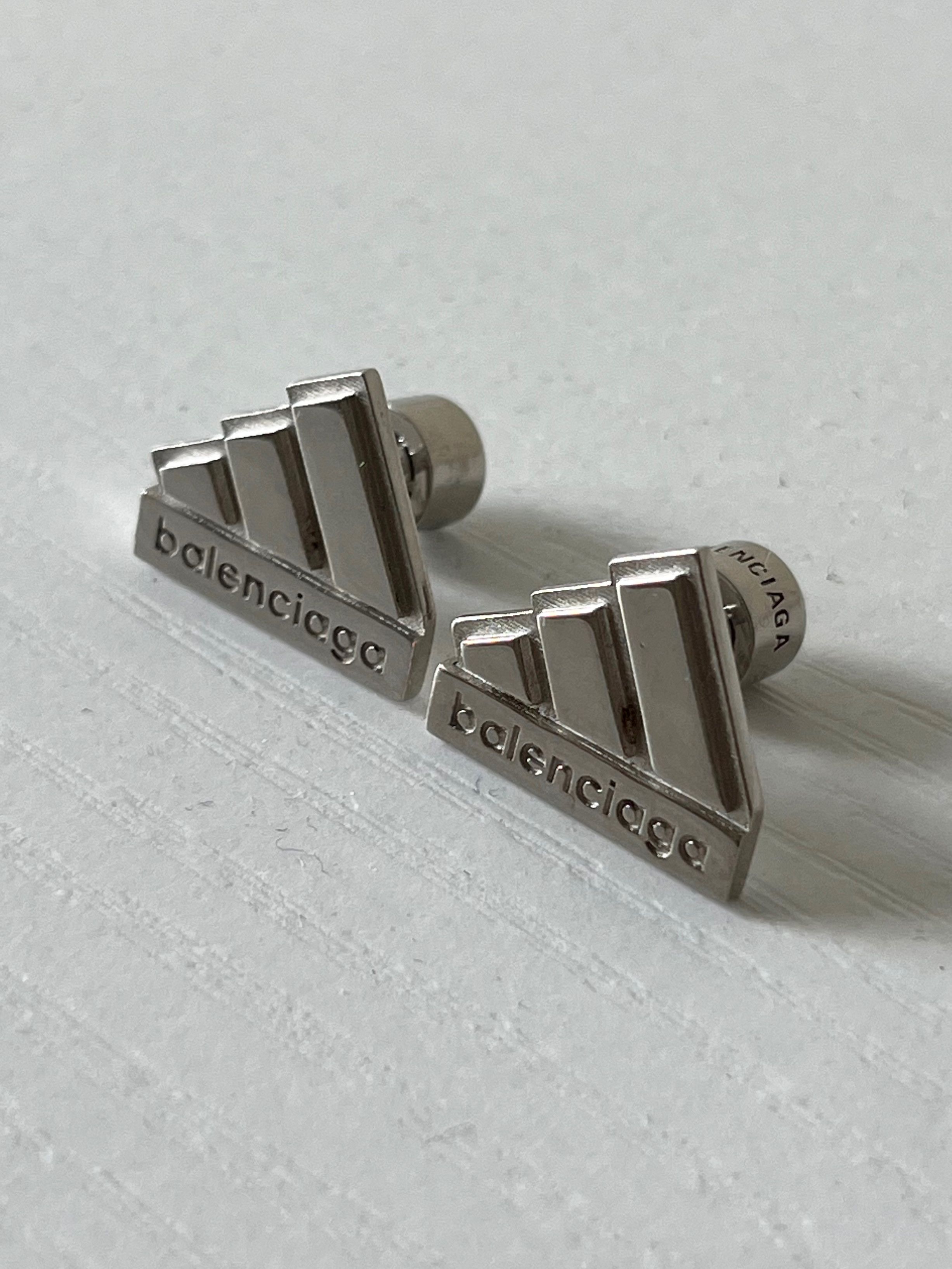 Adidas × Balenciaga Balenciaga x Adidas silver earrings