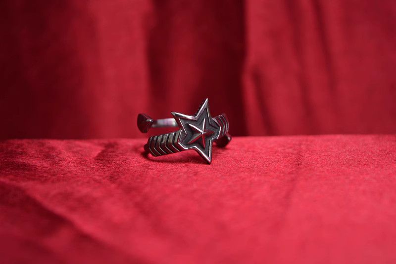 Jewelry Star Hip-hop Jewelry Rings Open Size Chrome Ring (Size 7-13) Size ONE SIZE - 4 Thumbnail