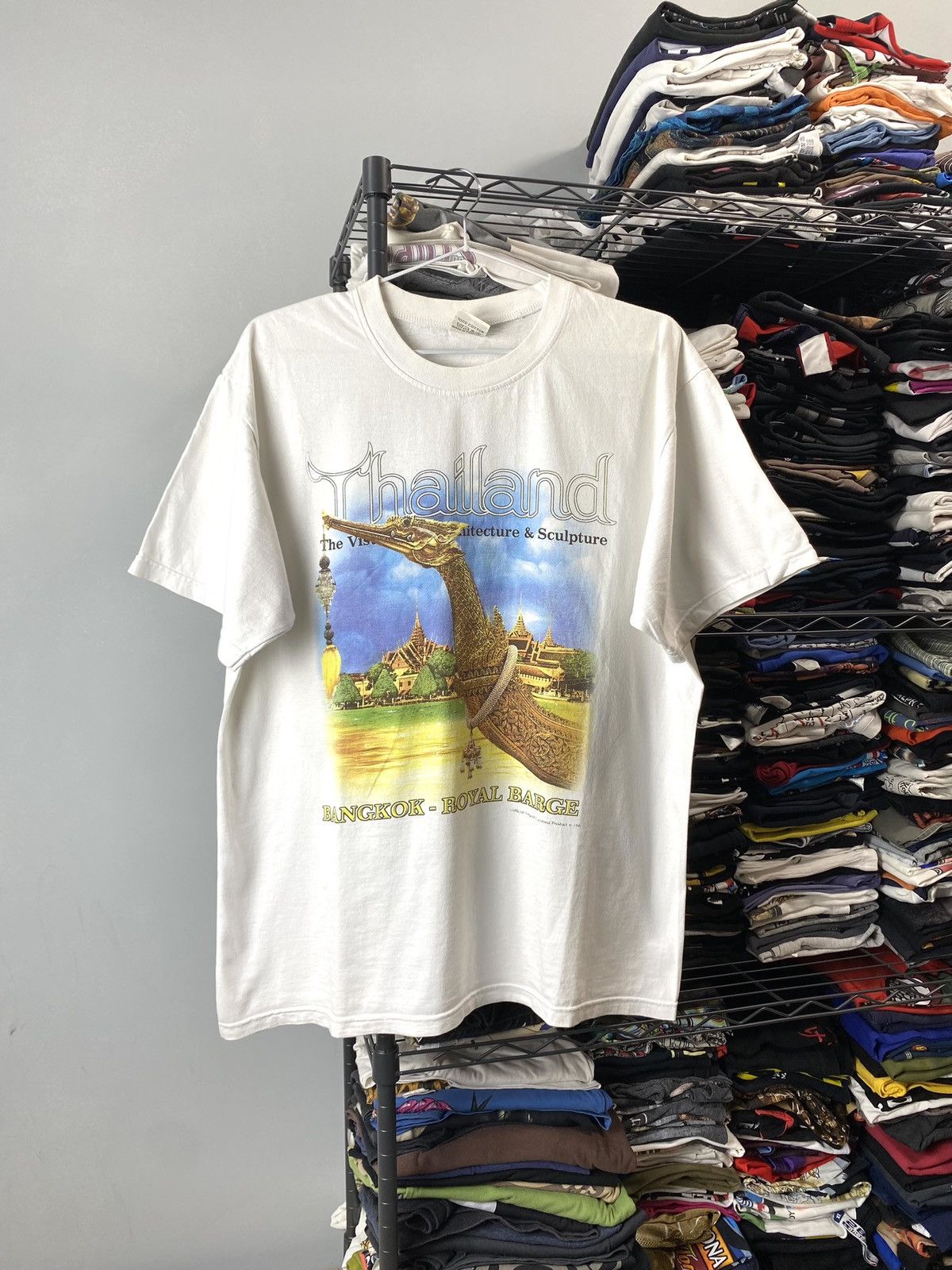 Band Tees 1990’s Vintage Thailand Bangkok Gold Dragon Art T Shirt Size US L / EU 52-54 / 3 - 1 Thumbnail