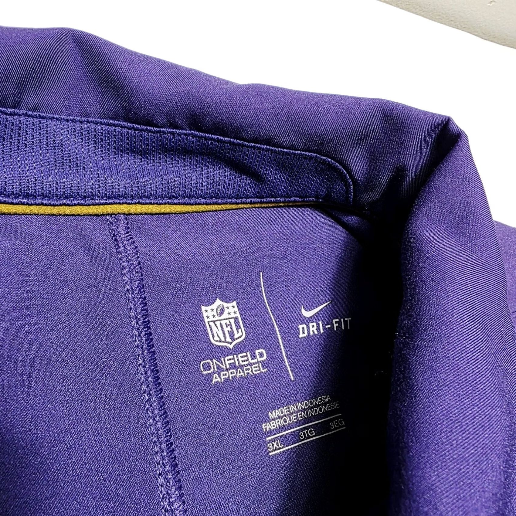Nike Nike Dri-Fit On Field Apparel Baltimore Ravens Golf Polo Men's 3XL NFL Purple Short Sleeve Collared Athletic Regular Shirt Mens Size US XXL / EU 58 / 5 - 5 Thumbnail