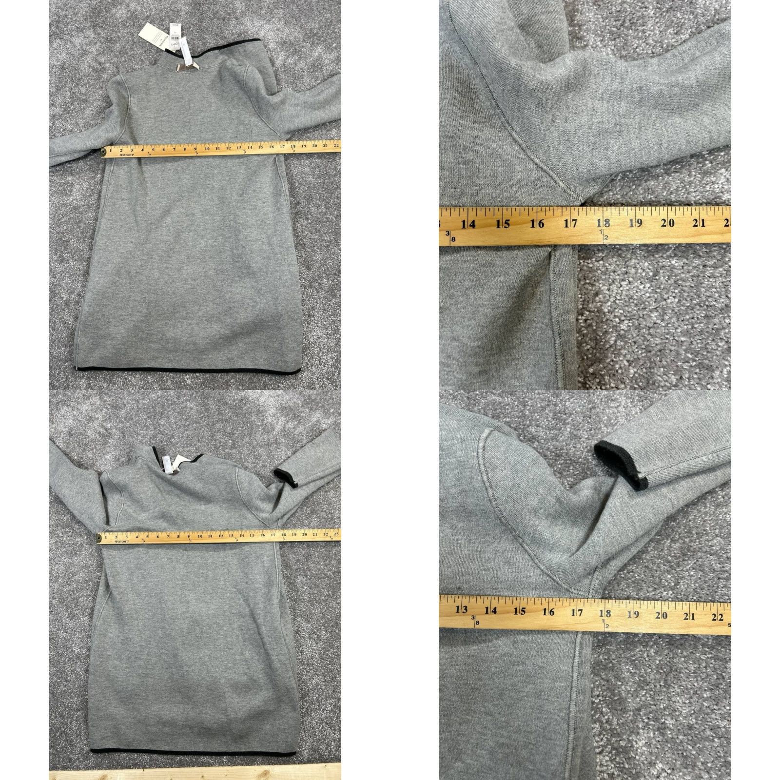 Loft VINTAGE LOFT Womens Sweater Cardigan Open Front XS Black Gray Cotton Casual Fall Winter Size XS / US 0-2 / IT 36-38 - 8 Thumbnail