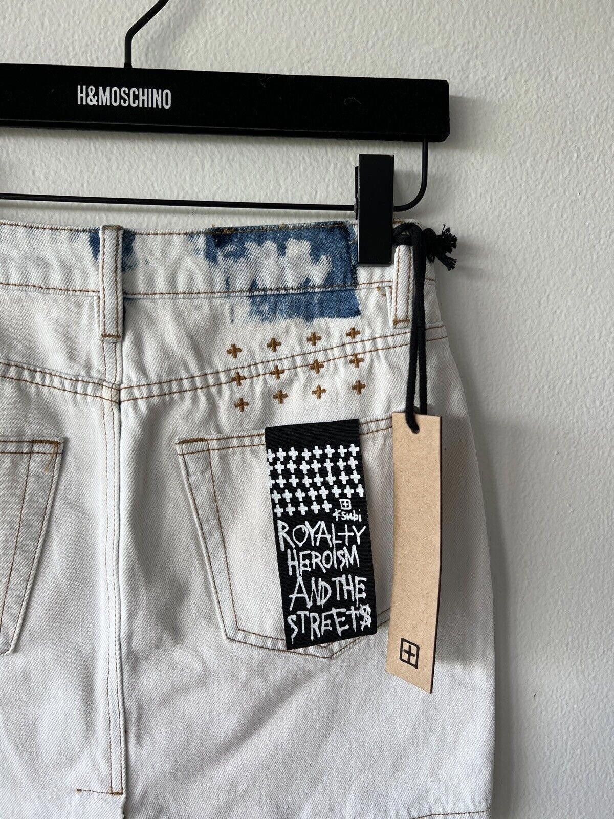 Ksubi new Ksubi denim skirt 26 small 8 super x mini xstatic white Size 42" / US 20 - 4 Thumbnail