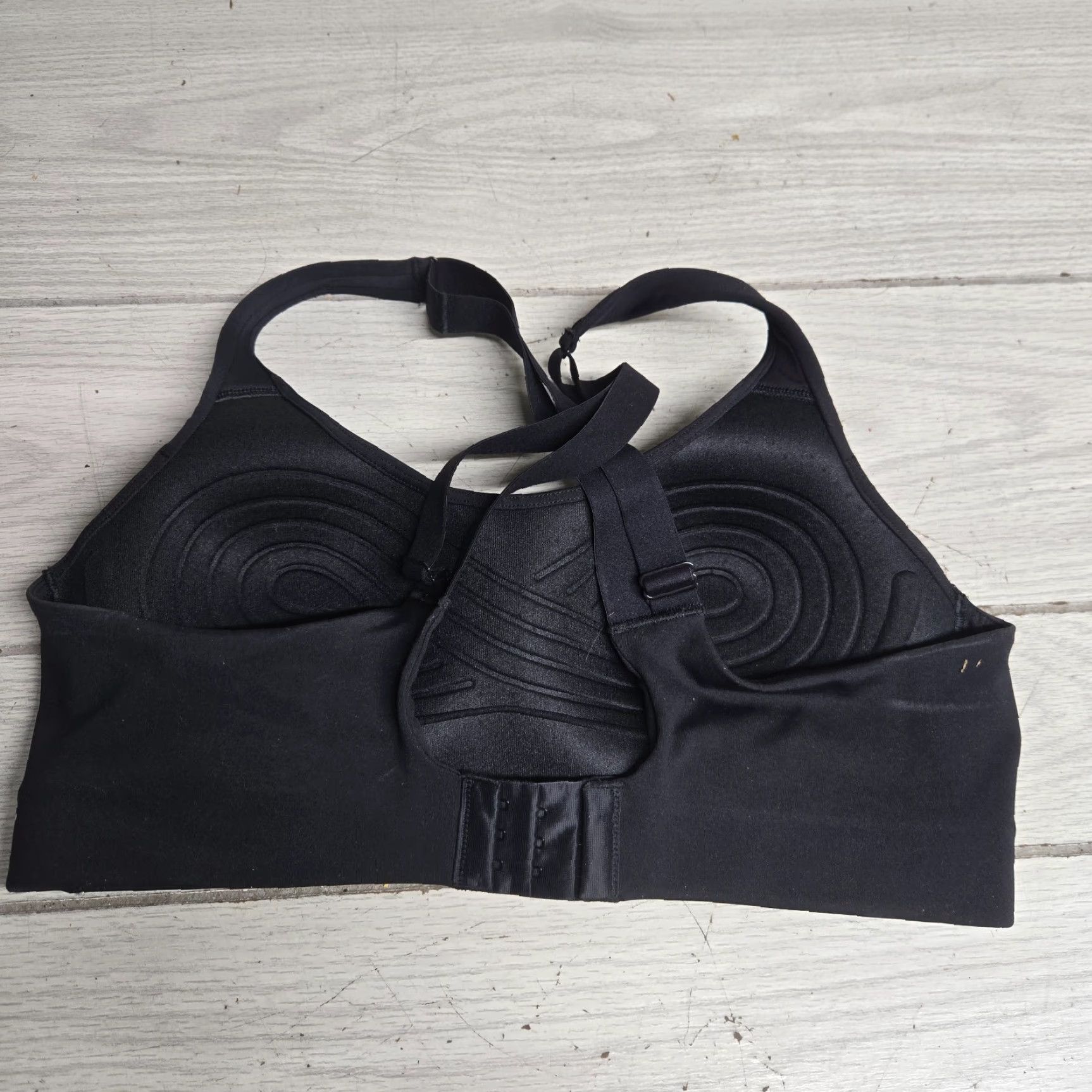 Vintage Vanity Fair Bra Size 38DD Black Solid Medium Impact Sports Bras 71500 Women's Size ONE SIZE - 7 Thumbnail