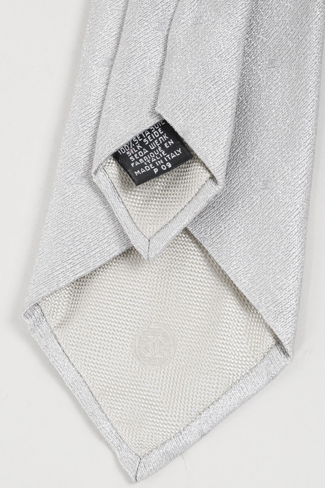 Chanel Chanel CC Monogram Embroidered Jacquard Silk Tie Size ONE SIZE - 5 Thumbnail