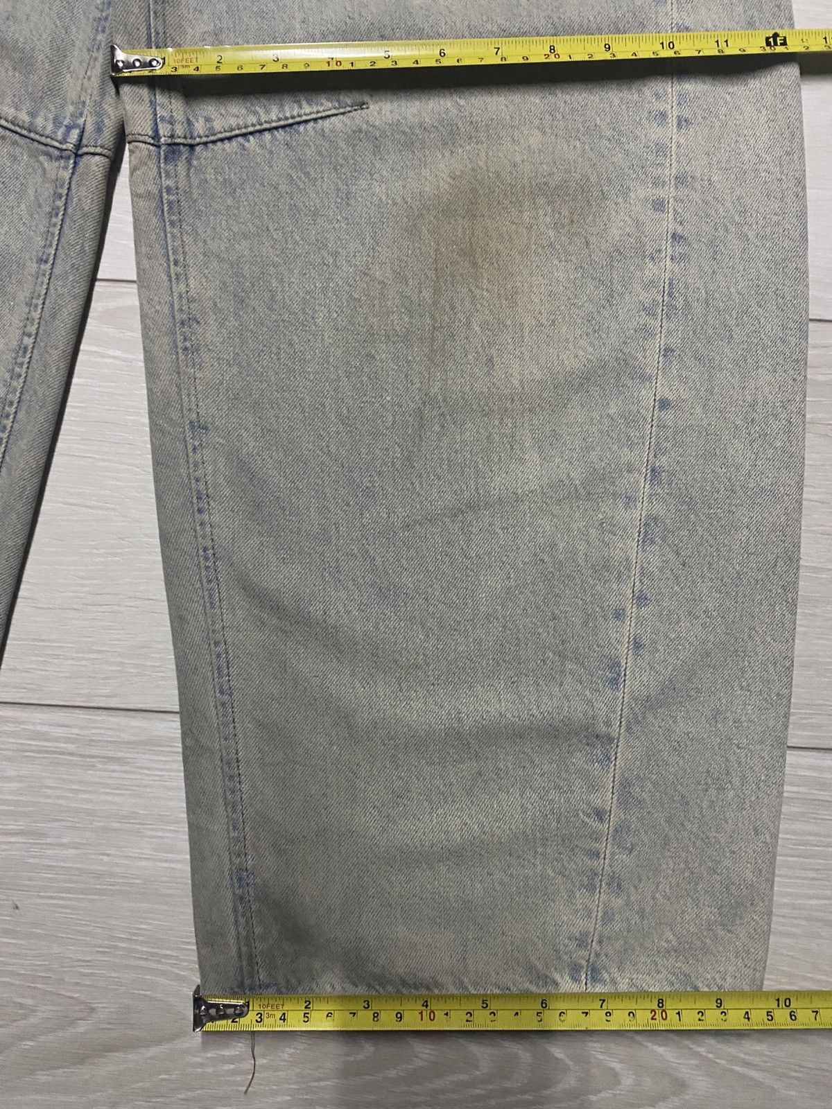 GU × Maison MIHARA YASUHIRO Vintage Gu Denim Mud Wash Super Baggy Jeans Size US 30 / EU 46 - 11 Thumbnail