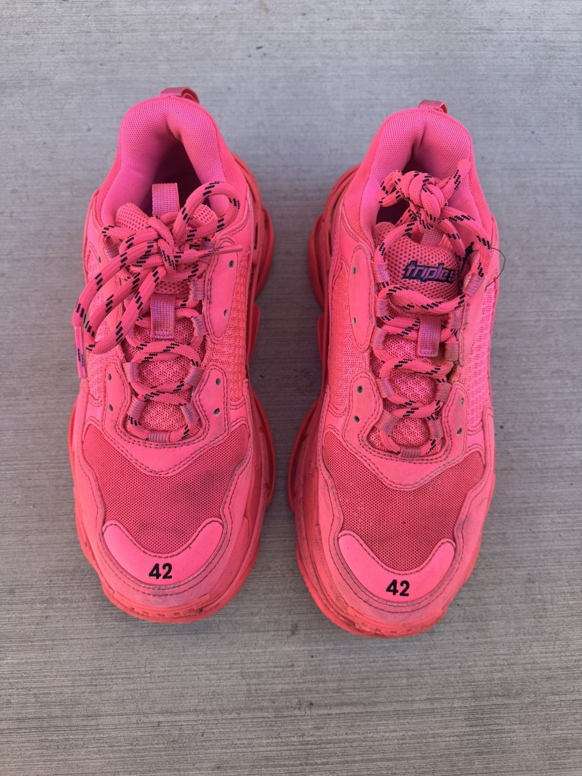 Balenciaga Balenciaga Triple S Hot Pink Clear Sole Size 42 EU / 9 US Size US 9 / EU 42 - 3 Thumbnail