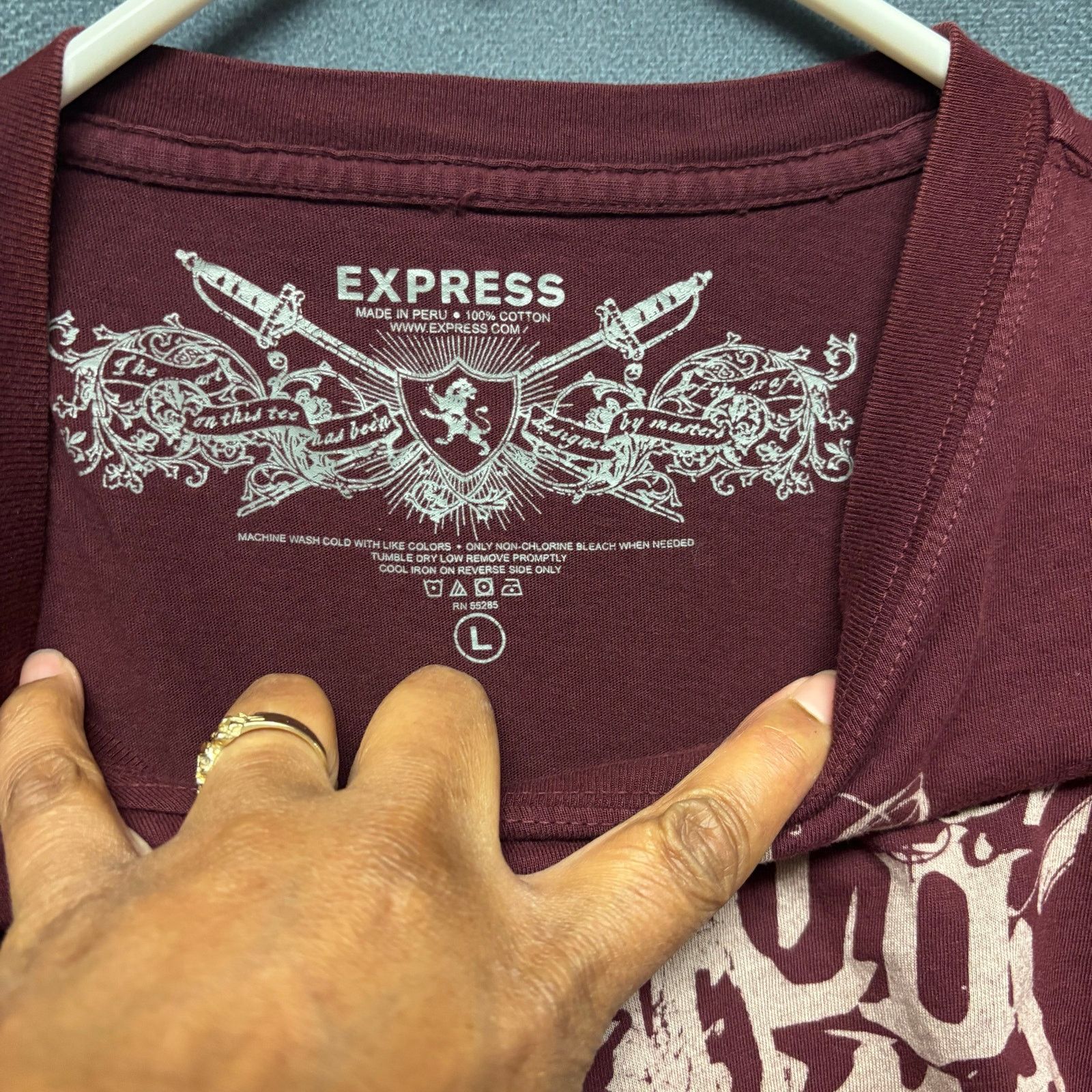 Express Express Shirt Large Graphic Affliction Style Lion Skater Size US L / EU 52-54 / 3 - 6 Thumbnail
