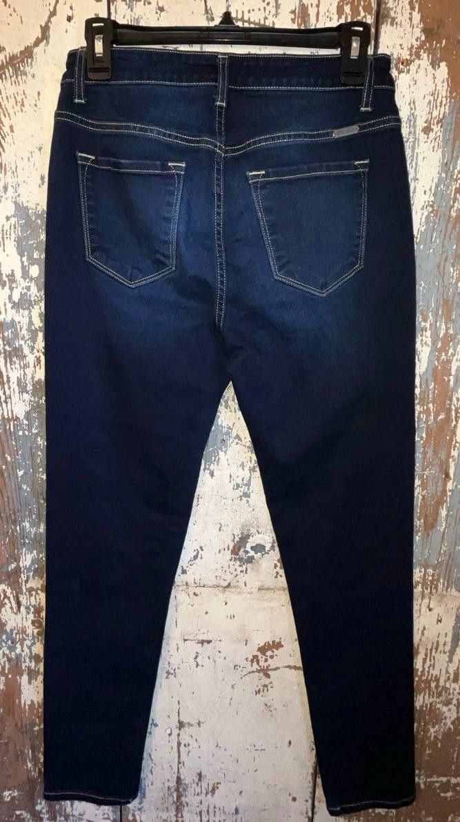 Kancan USA Kancan Dark Wash Mid Rise Stretch Skinny Jean Womens Size 28 Size 28" / US 6 / IT 42 - 5 Thumbnail