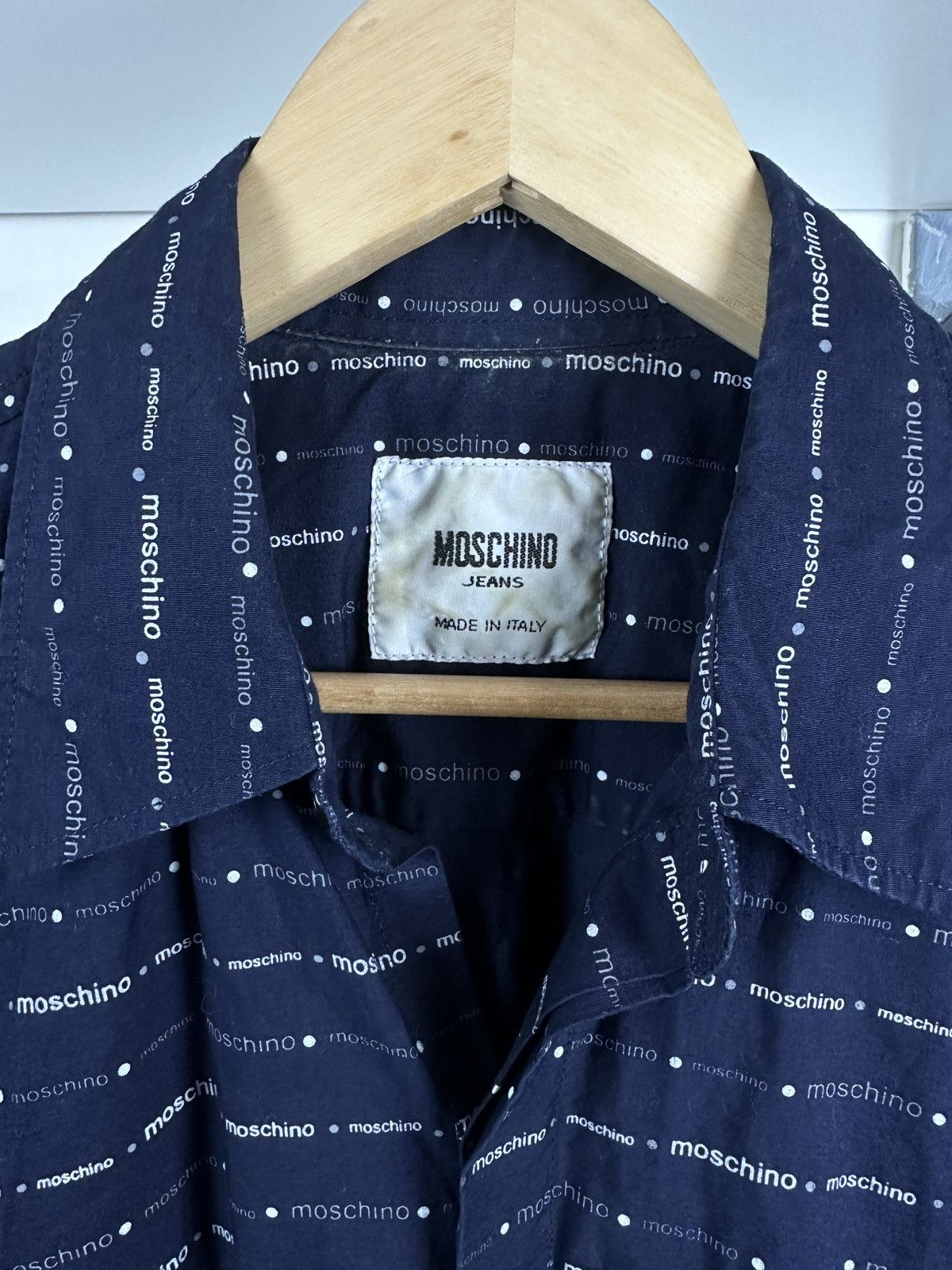 Moschino Vintage 90s Moschino jeans shortsleeve shirt Size US L / EU 52-54 / 3 - 2 Thumbnail
