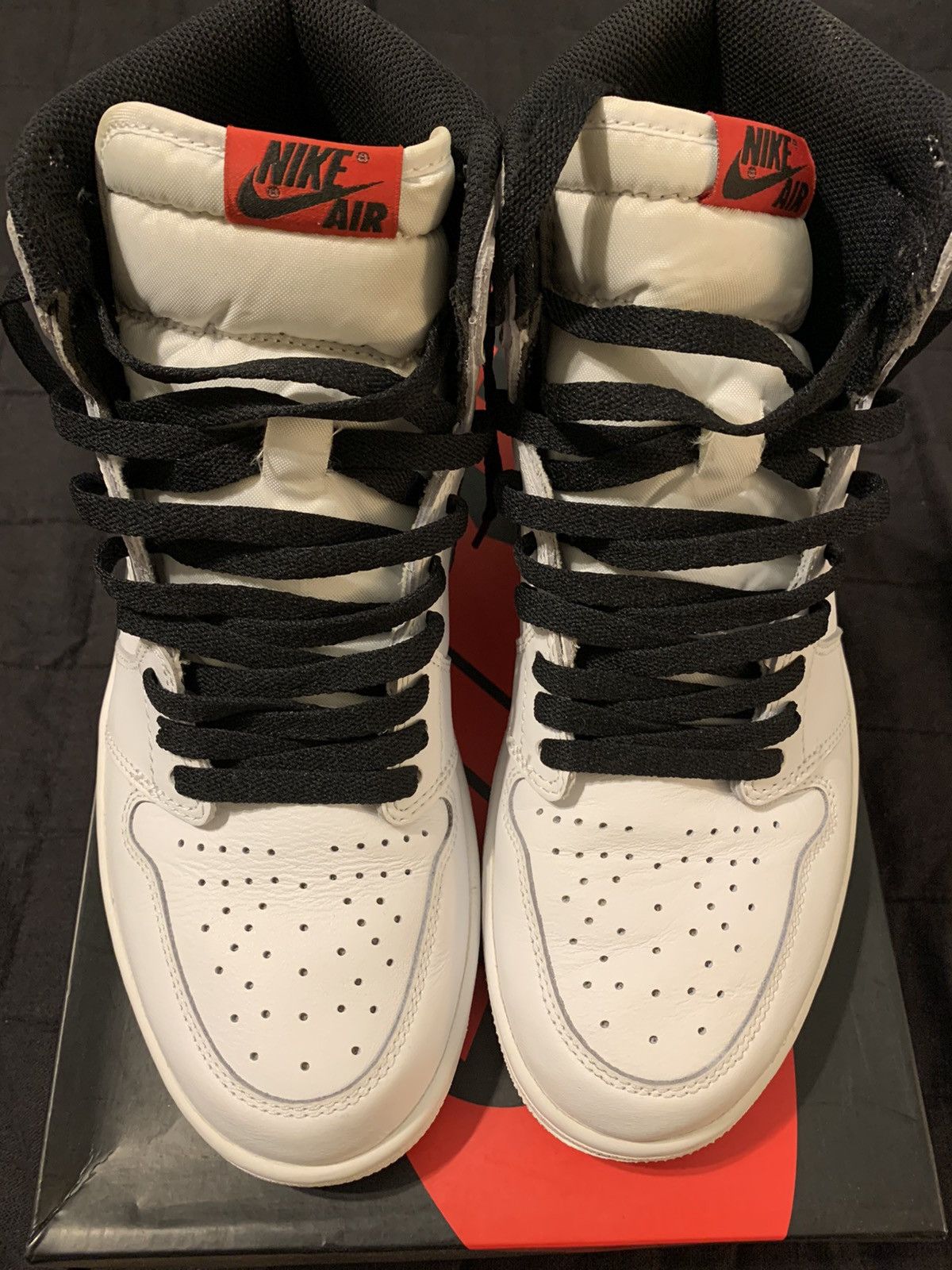 image of Jordan Nike Air Jordan 1 Retro High OG “Yin Yang” Shoes in White, Men's (Size 10)