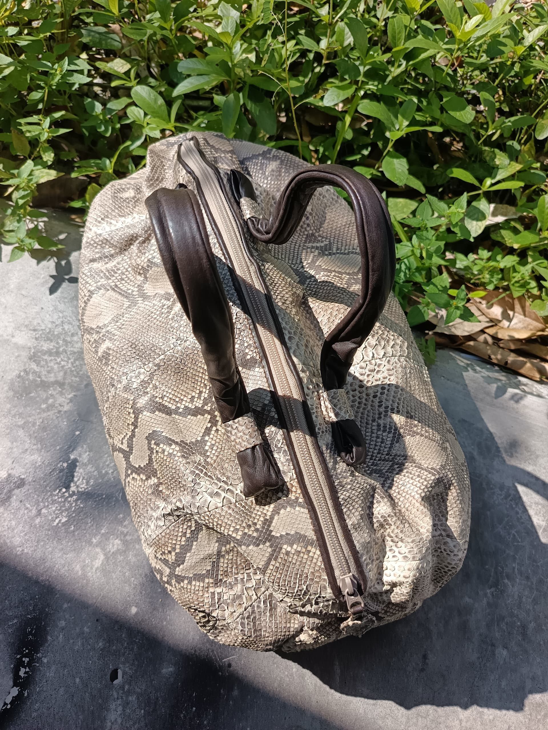 Japanese Brand Snake skin python vtg unknown Japan duffle bag Size ONE SIZE - 5 Thumbnail