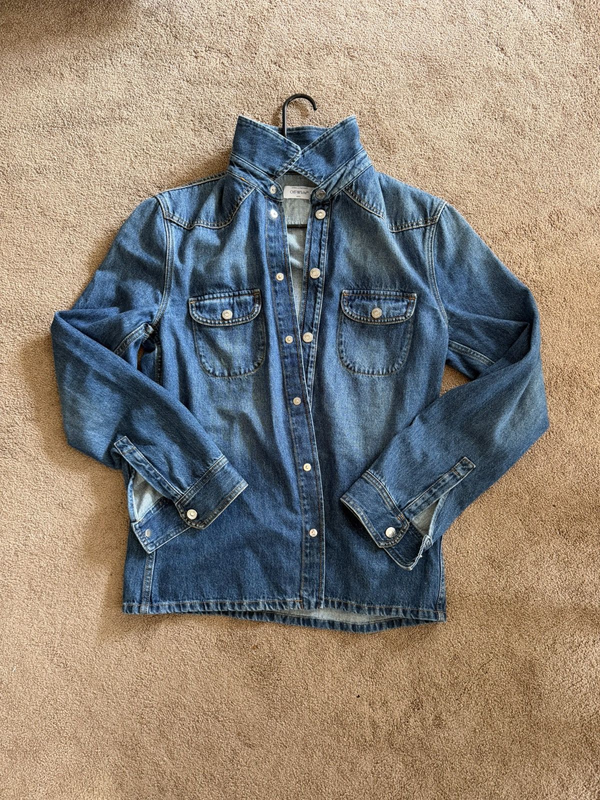 Off-White Off white denim jacket Size L / US 10 / IT 46 - 1 Thumbnail