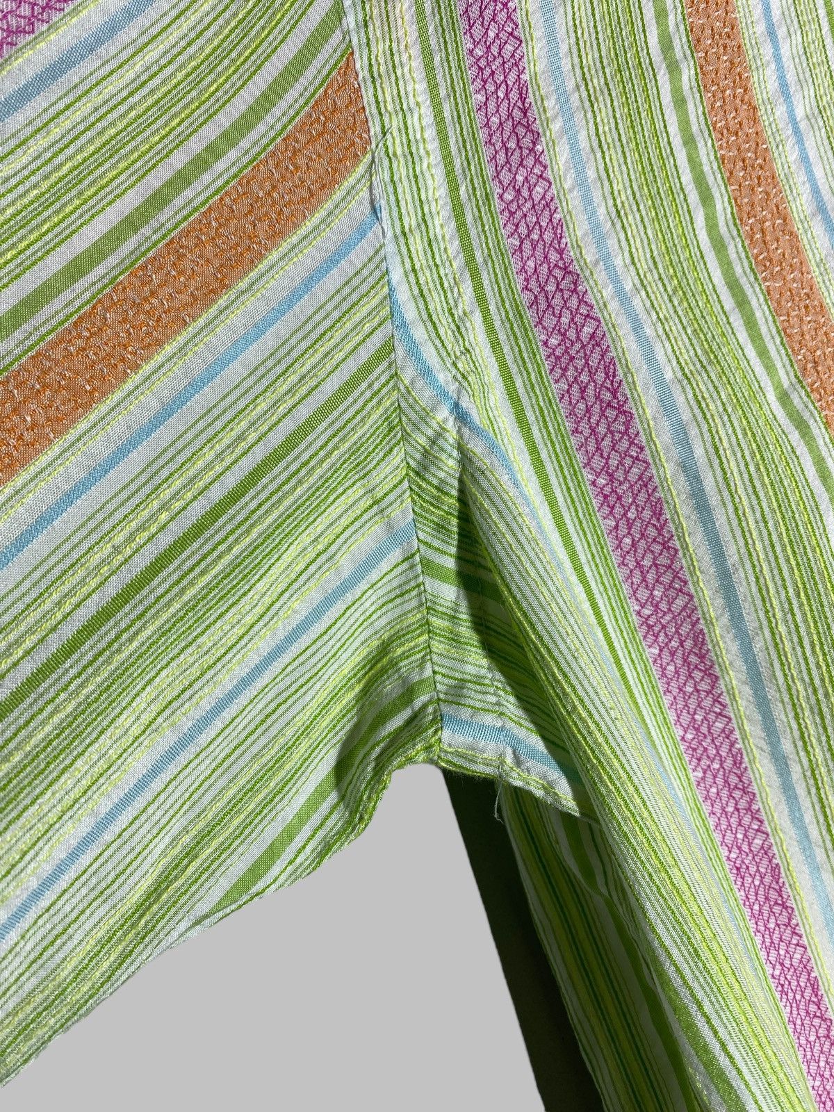 Etro 🔥 ETRO MILANO MULTICOLOR TEXTURED STRIPE PATTERN SHIRT Size US M / EU 48-50 / 2 - 9 Thumbnail