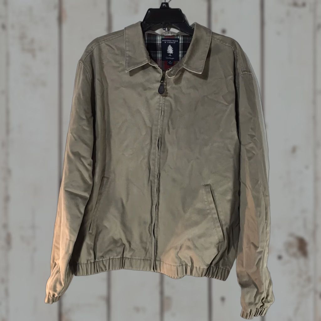 Roundtree & Yorke Roundtree & Yorke Field Jacket Men's Size M Lightweight Breathable Full Zip Beige Outdoor Workwear Size US M / EU 48-50 / 2 - 1 Thumbnail