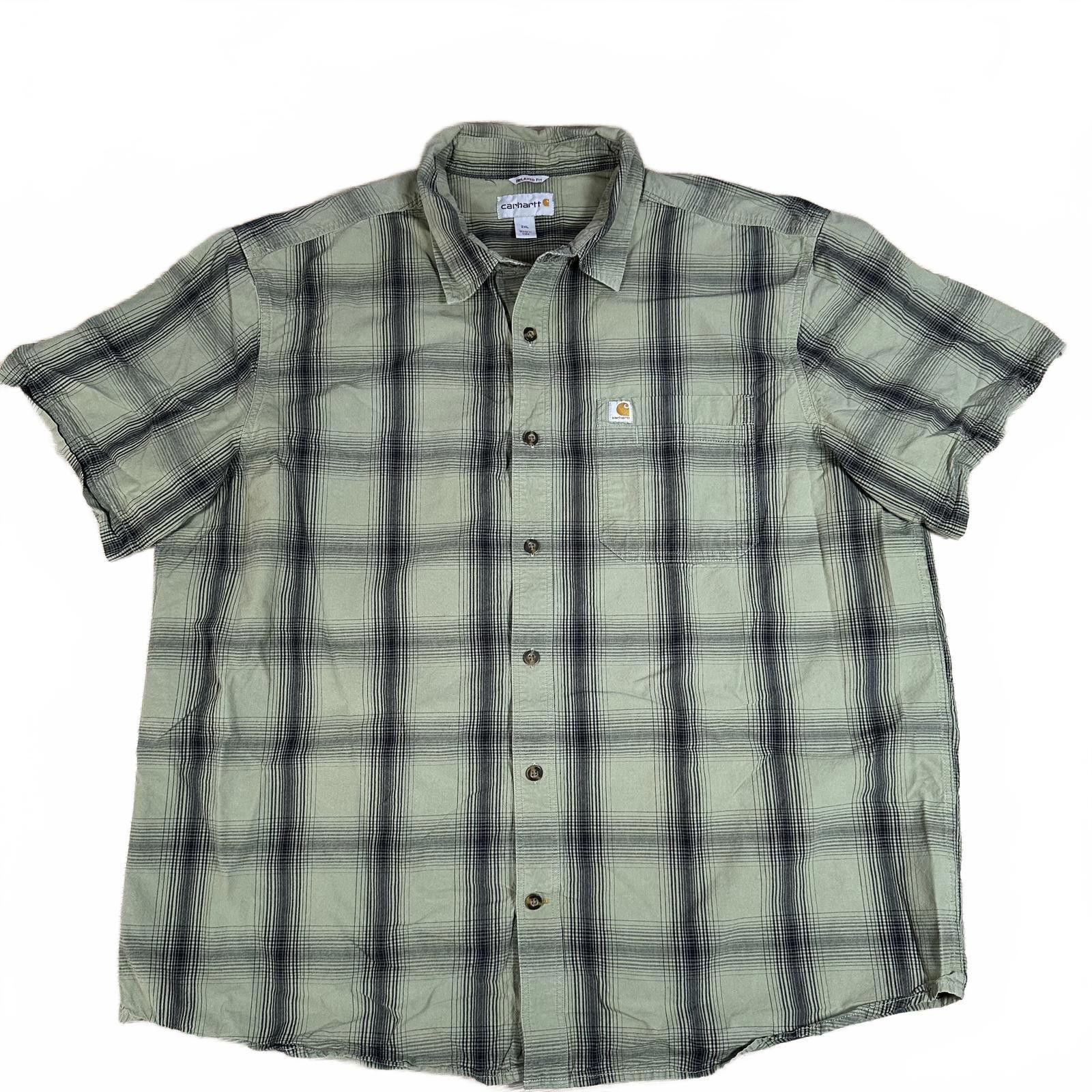 Carhartt Carhartt Men Casual Shirt 2XL Green Plaid Relaxed Fit Size US XXL / EU 58 / 5 - 1 Thumbnail