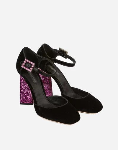 Dolce & Gabbana o1y0925 Square Heel Pumps in Black Size US 10.5 / IT 40.5 - 3 Thumbnail