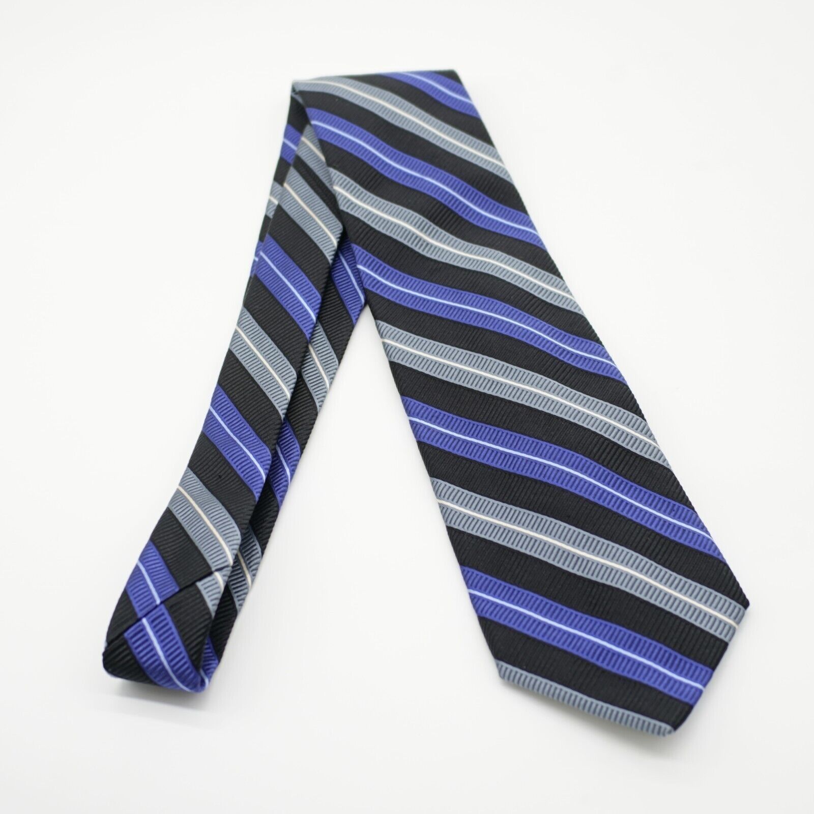 Robert Talbott Robert Talbott Nordstrom Blue Striped Woven Silk / Cotton Ti Size ONE SIZE - 8 Thumbnail