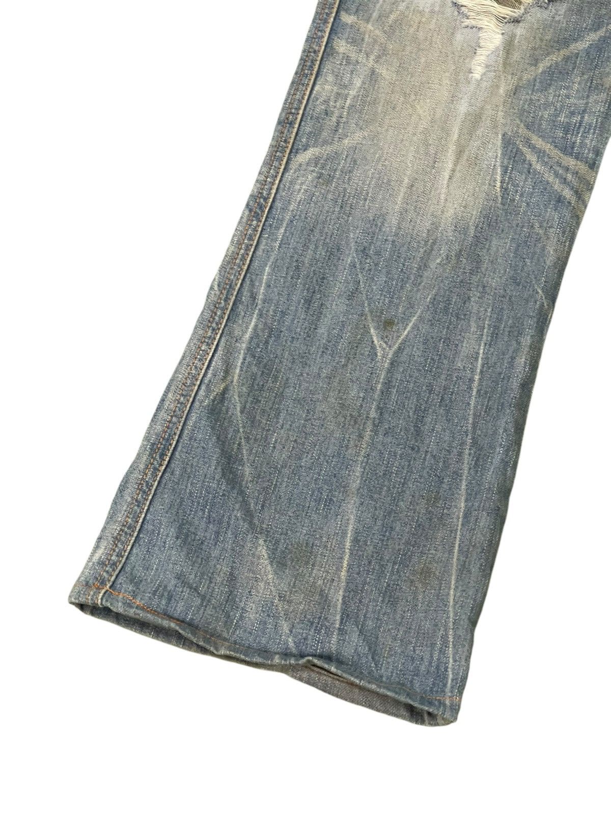 Edwin Flare Jeans Edwin Faded Distress Dirty Grunge Boot Cut 1🟦4 Size US 32 / EU 48 - 5 Thumbnail