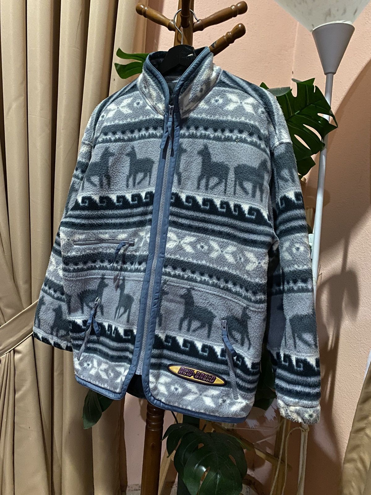 Vintage Vintage New Breed Aztec Pattern Fleece Jacket | 90s Outdoor Size US M / EU 48-50 / 2 - 4 Thumbnail