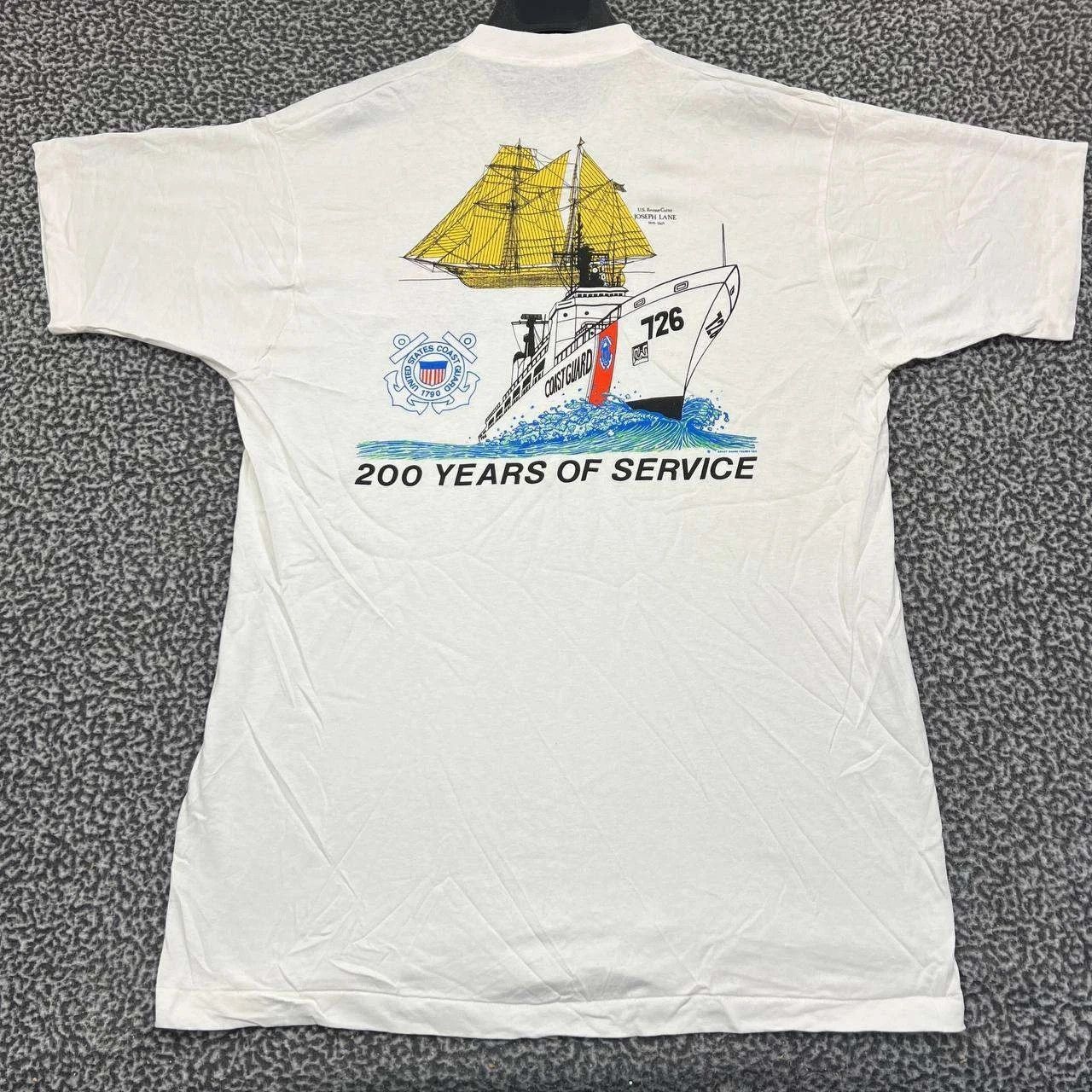 Fruit Of The Loom Vintage US Coast Guard Shirt Men XL White Deadstock New Size US XL / EU 56 / 4 - 1 Thumbnail