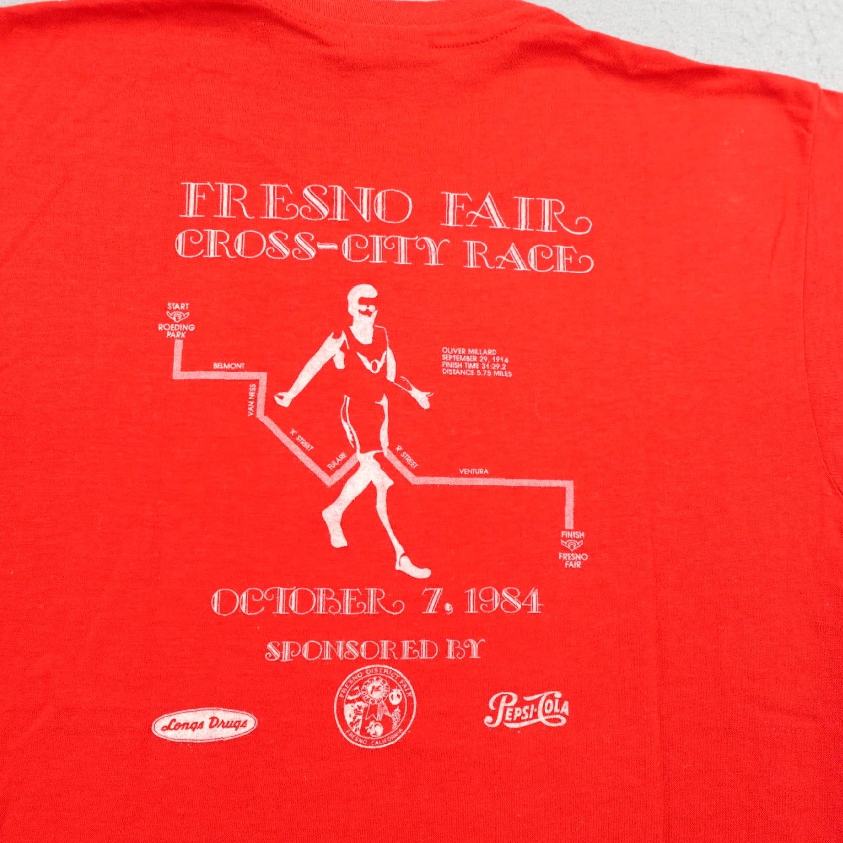 Hanes Vintage Big Fresno Fair Shirt Mens Large Red 1984 Single Stitch 80s Made In USA Size US L / EU 52-54 / 3 - 7 Thumbnail