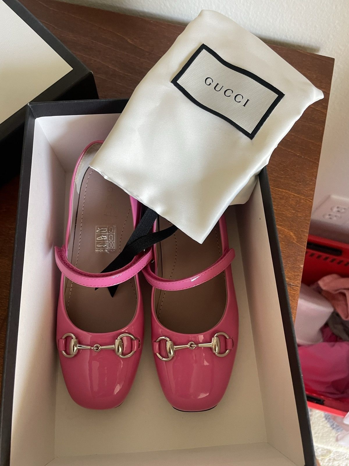 Gucci New Authentic Gucci Girls Flat Ballet Shoes, Size 30 Size US 11 / IT 41 - 9 Thumbnail